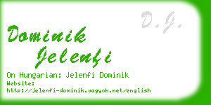 dominik jelenfi business card